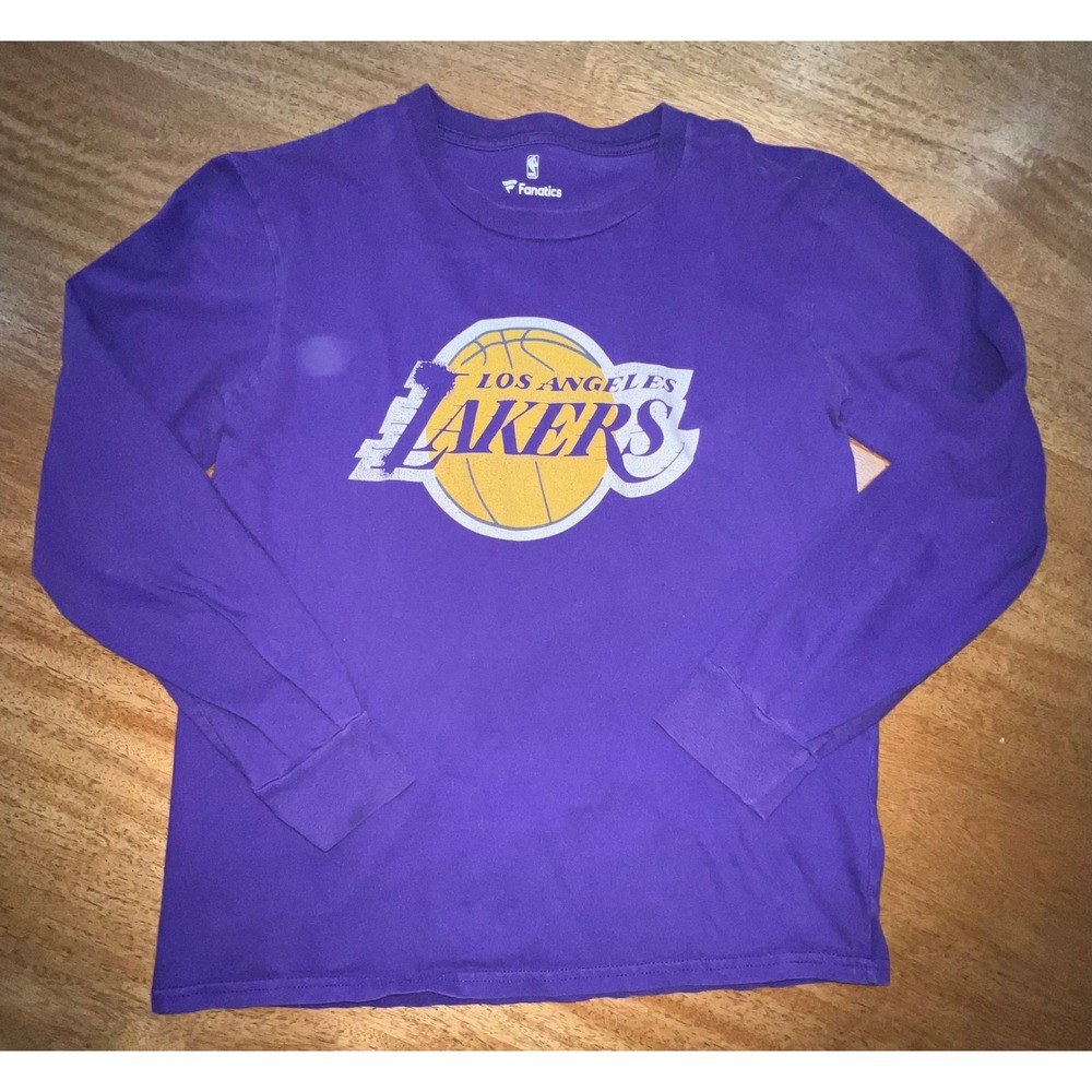 Fanatics Los Angeles Lakers Purple Long Sleeve T-Shirt Youth XL NBA Basketball